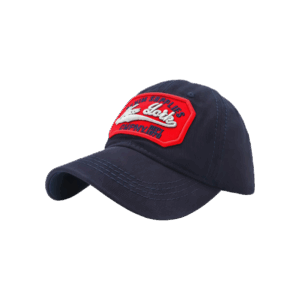 Navy Embroidered Curve Cap