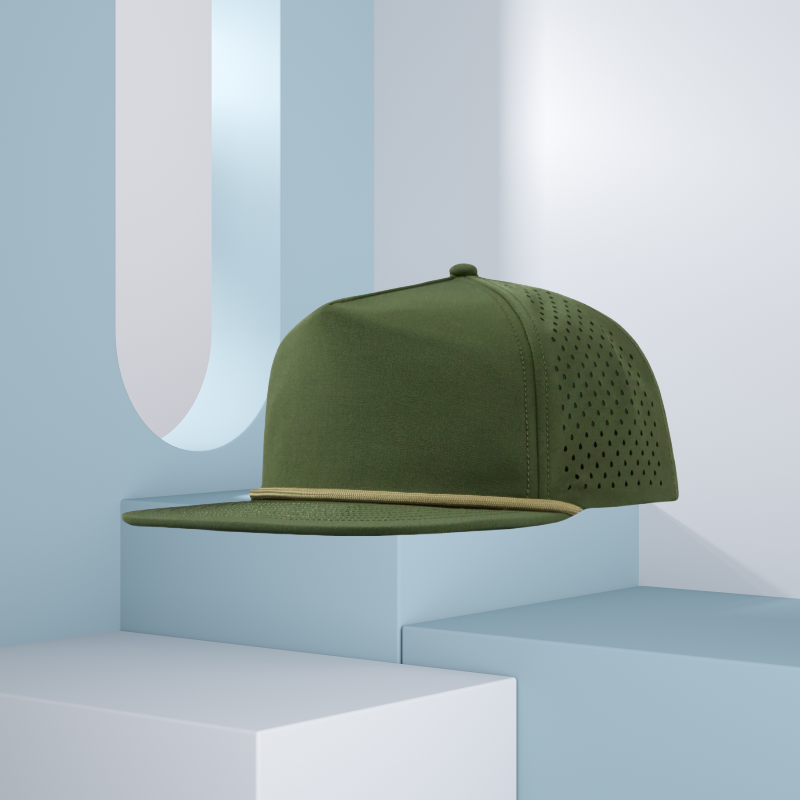 Green Flat Brim Cap - Image 3