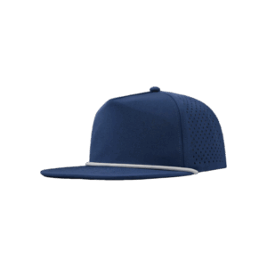 Blue & White Flat Brim Cap