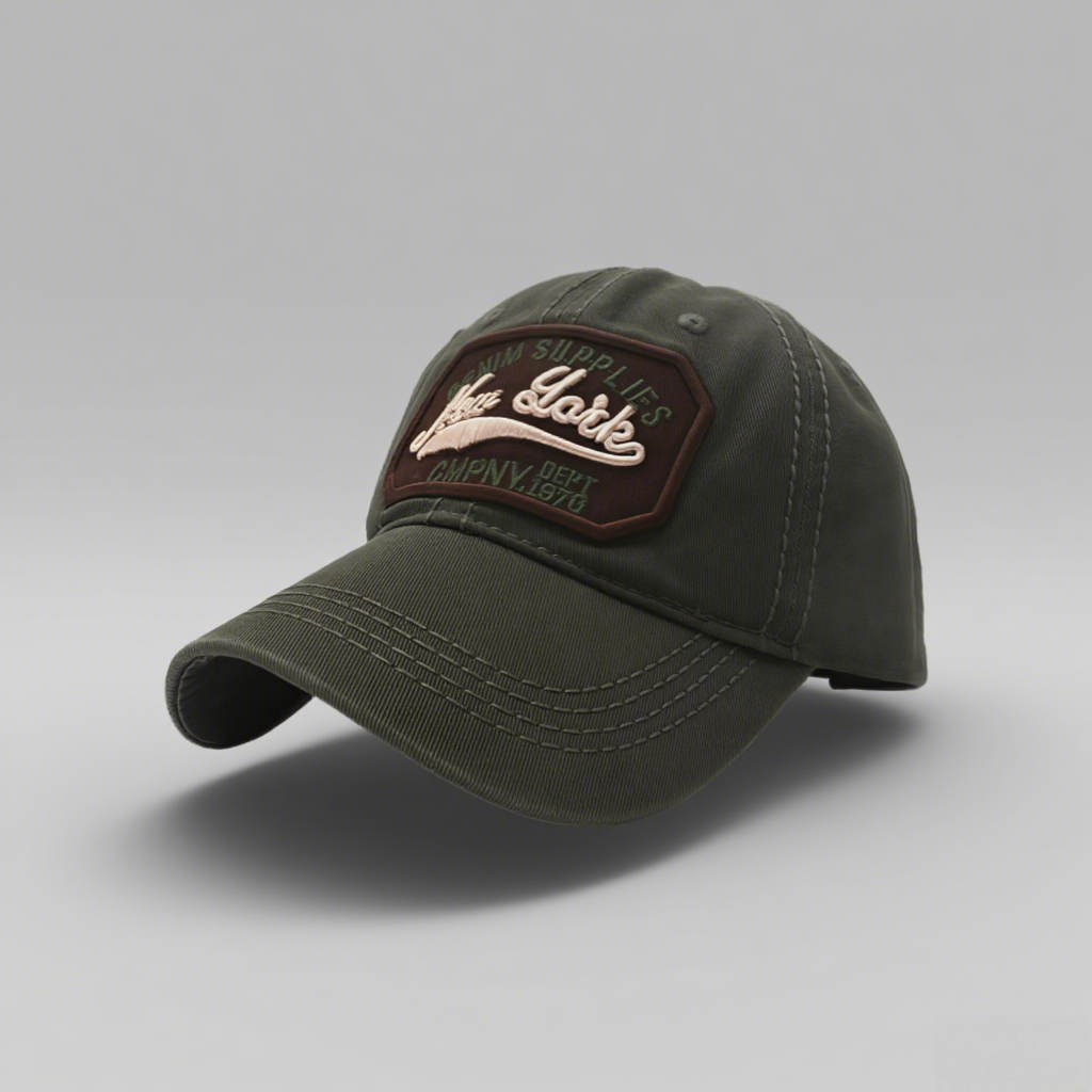 Green Embroidered Curve Cap - Image 2