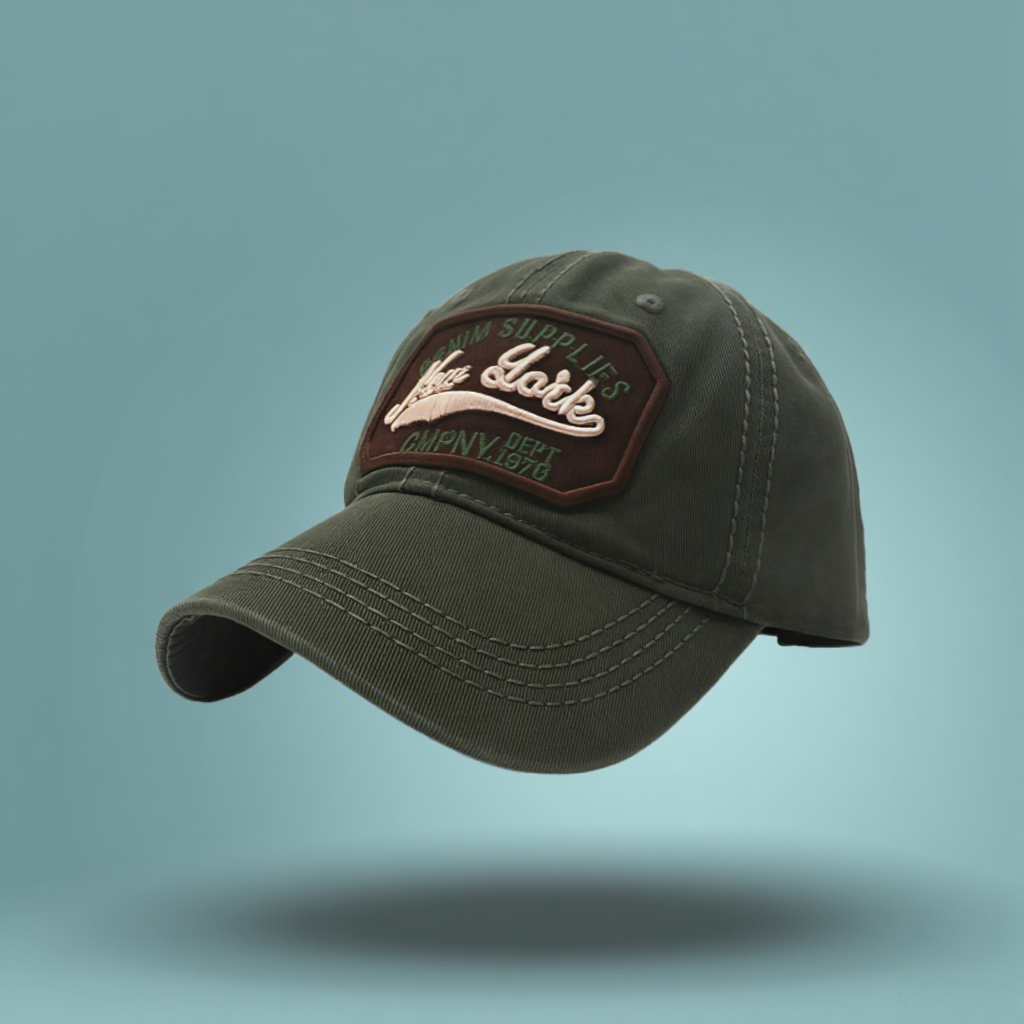 Green Embroidered Curve Cap - Image 3