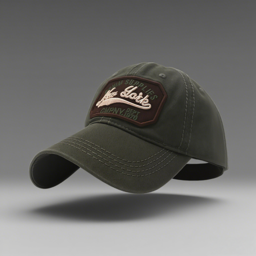 Green Embroidered Curve Cap - Image 4